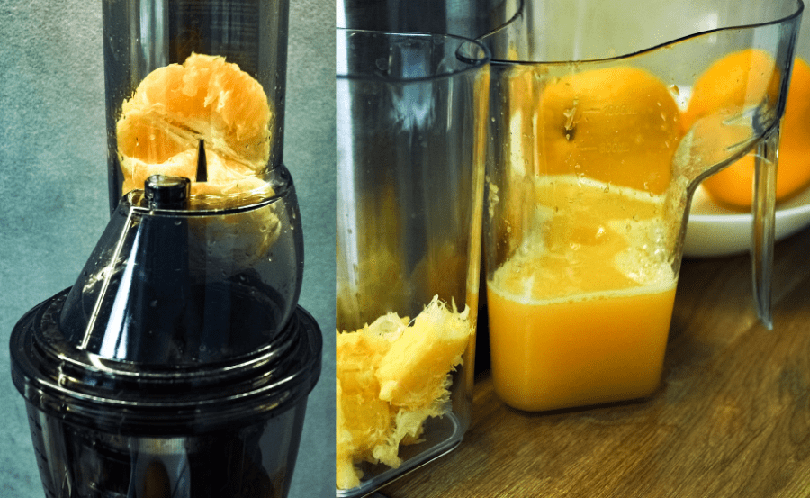 pomarańcza w wyciskarce Raven EW007