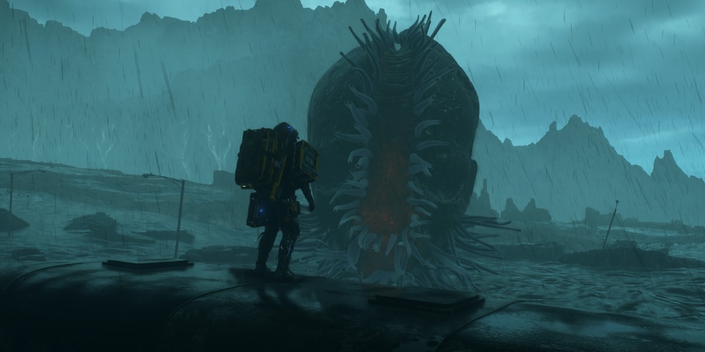 Wynurzony potwor w Death Stranding 2: On the Beach