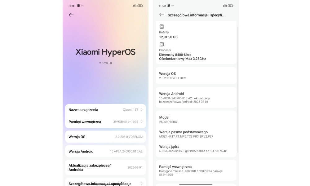specyfikacje smartfona xiaomi 15t