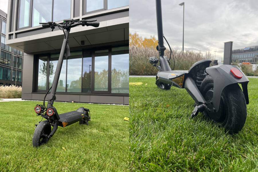 Hulajnoga Ruptor R3 V2 przestawiona z dw&oacute;ch perspektyw