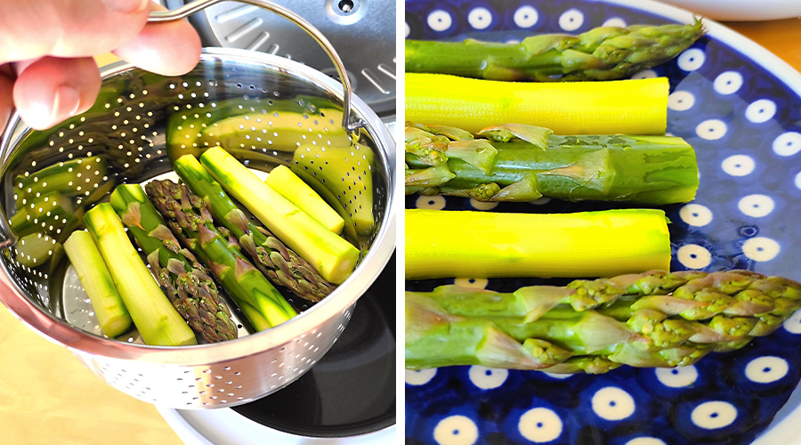 szparagi z ryżowaru Raven