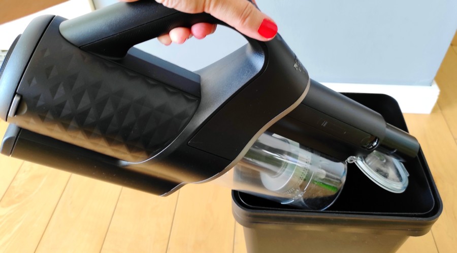 odkurzacz pionowy Miele Duoflex HX1 Cat&Dog pojemnik na smieci