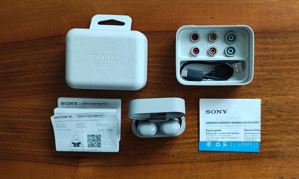 Zawartość opakowania Sony WF-1000XM6