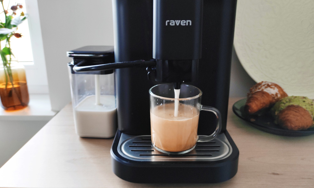 test ekspresu Raven EEC001  parzenie cappuccino