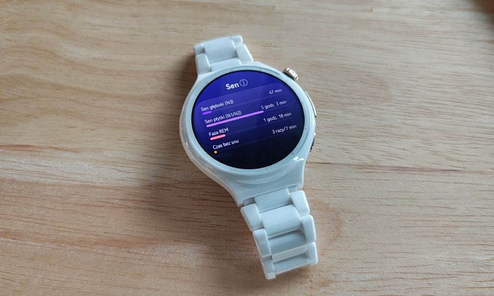 fazt snu zarejestrowane w zegarku Huawei Watch 6 Pro