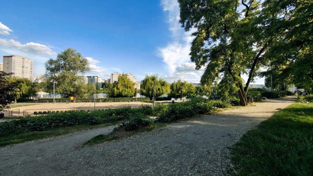 krajobraz nad jeziorem 