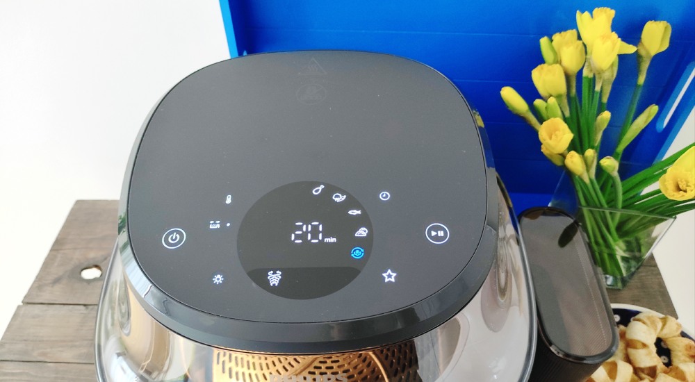 air fryer Philips Ovi NA547 - panel sterowania - ikony