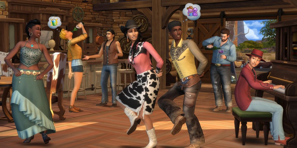 Simowie tańczący country