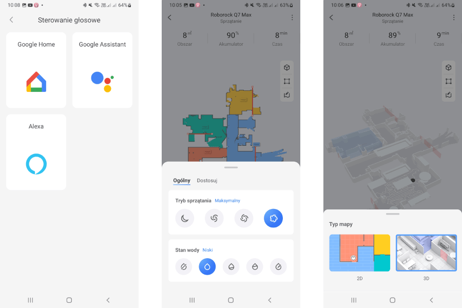 Należy pamiętać o tym, aby zostawić otwarte drzwi do pomieszczeń, w których chcemy, aby było sprzątnięte.