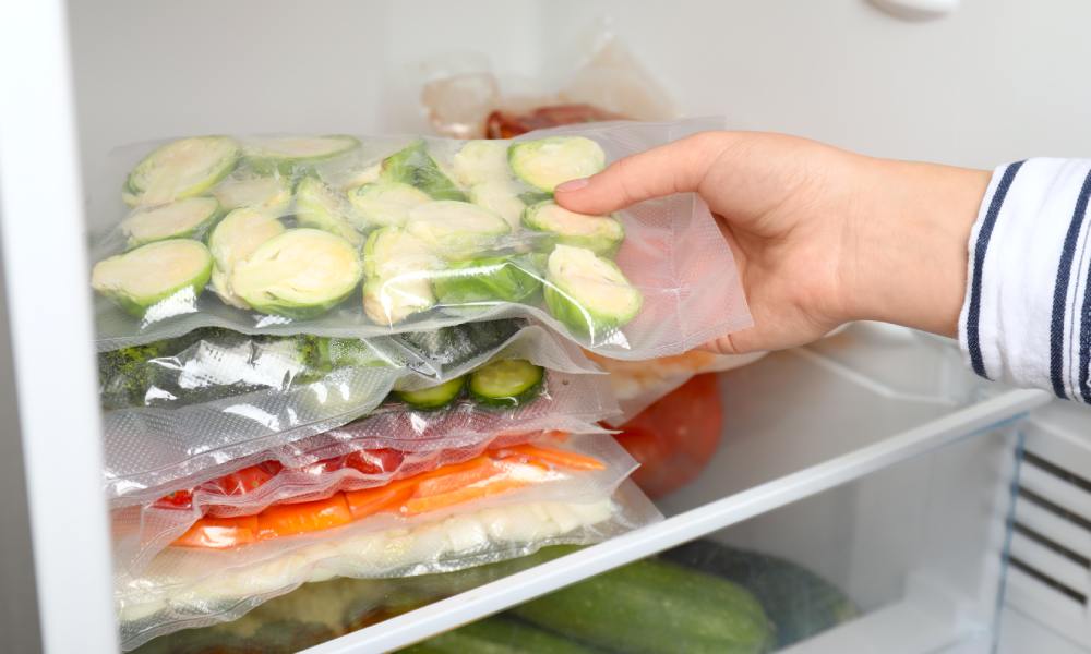 warzywa zapakowane próżniowo