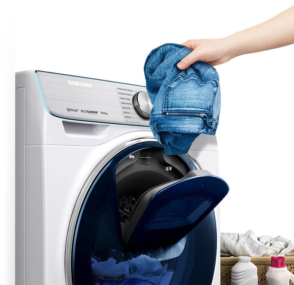 AddWash - technologia pralek Samsung umożliwiająca dodawanie ubrań w trakcie prania