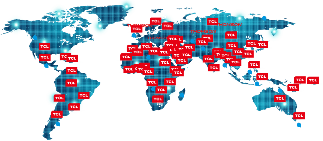 TCL na mapie świata