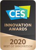 Logo zdobywcy nagrody CES Best of Inovation Award w kategorii wyświetlaczy wideo dla 65RX