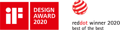 The mark of IF Design Award 2020, The mark of Reddot winner 2020 best of best