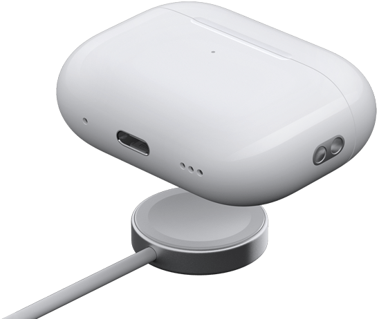 Etui ładujące do AirPods Pro 2 nad ładowarką do Apple Watch