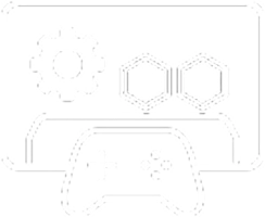 koło zębate, dwa sześciokąty i kontroler