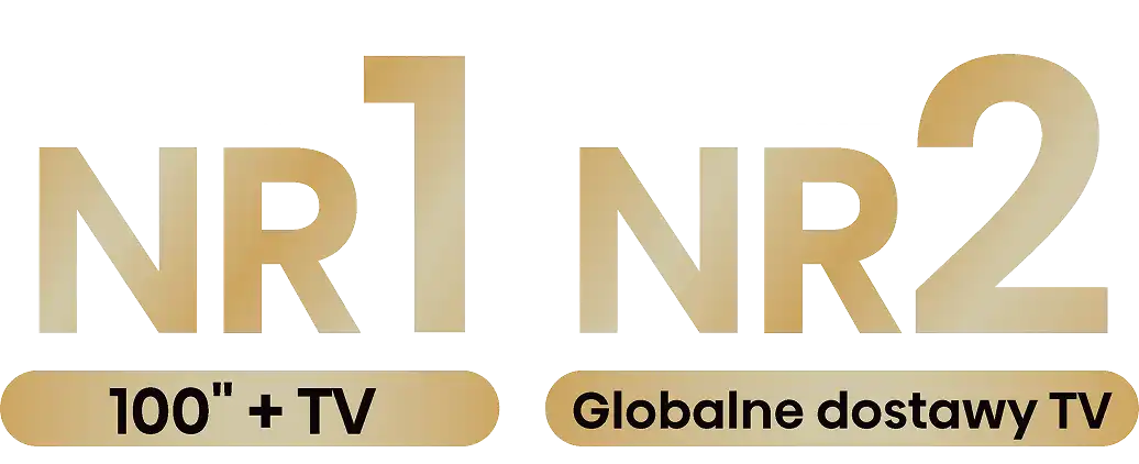 Złote napisy: globalnie numer jeden i globalnie numer dwa.