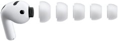 AirPods Pro 3, silikonowe wkładki, pięć rozmiarów