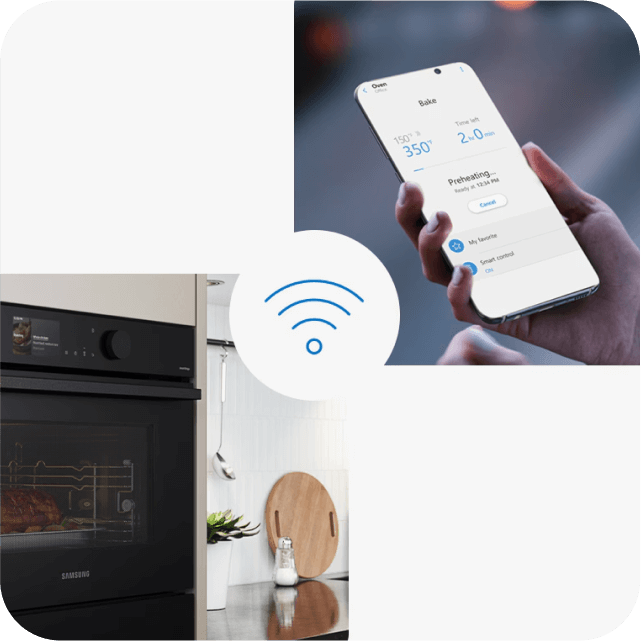 Zdalne sterowanie piekarnikiem za pomocą aplikacji mobilnej przez Wi-Fi.