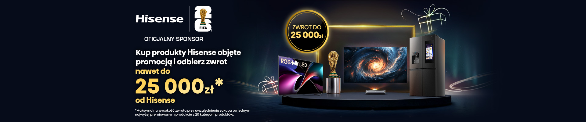 Kup wybrane produkty Hisense, zarejestruj zakup i odbierz zwrot