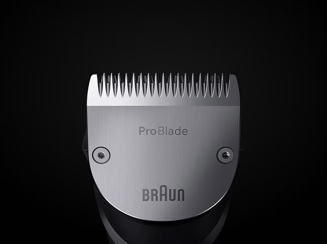 Wyjątkowe ostrze ProBlade wychwytuje włosy w trudno dostępnych miejscach i pozostaje ostre na długie lata.