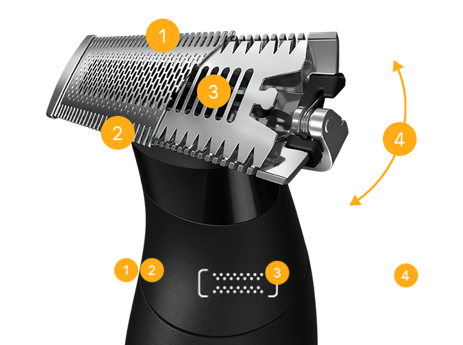 Metalowe Ostrze 4D – Flex zachowuje trwałość aż do 6 miesięcy*. Zapewnia precyzyjne rezultaty dzięki swojej budowie, dopasowując się do konturów twarzy.