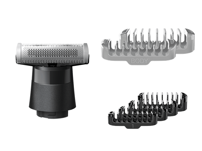 Dodatkowe nasadki zapewniają precyzję, wygodę oraz wydajność golenia. Umożliwiają stworzenie różnorodnych stylizacji i pielęgnacji całego ciała.