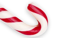 Biało-czerwony lizak świąteczny / laska cukierkowa