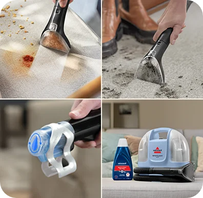 Cztery grafiki przedstawiajace elementy urządzenia