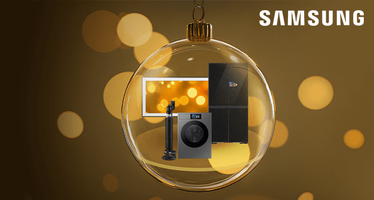 Urządzenia samsung z kategorii RTV i AGD w świątecznej szklanej bombce Urządzenia samsung z kategorii RTV i AGD w świątecznej szklanej bombce