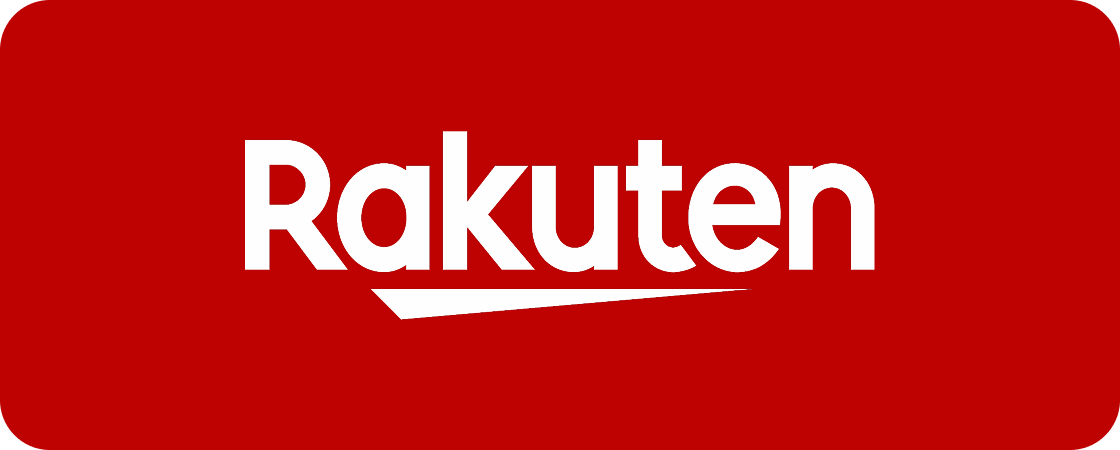 Czerwona apla z białym logo Rakuten TV Czerwona apla z białym logo Rakuten TV