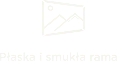 Ikona płaskiej i smukłej ramy telewizora z napisem w kolorze białym na przezroczystym tle TCL A300 PRO