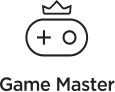 Ikona pada do gier z koroną oraz napisem Game Master