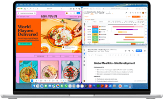 MacBook Air z wieloma otwartymi aplikacjami