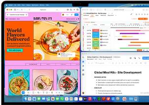 MacBook Air z wieloma otwartymi aplikacjami