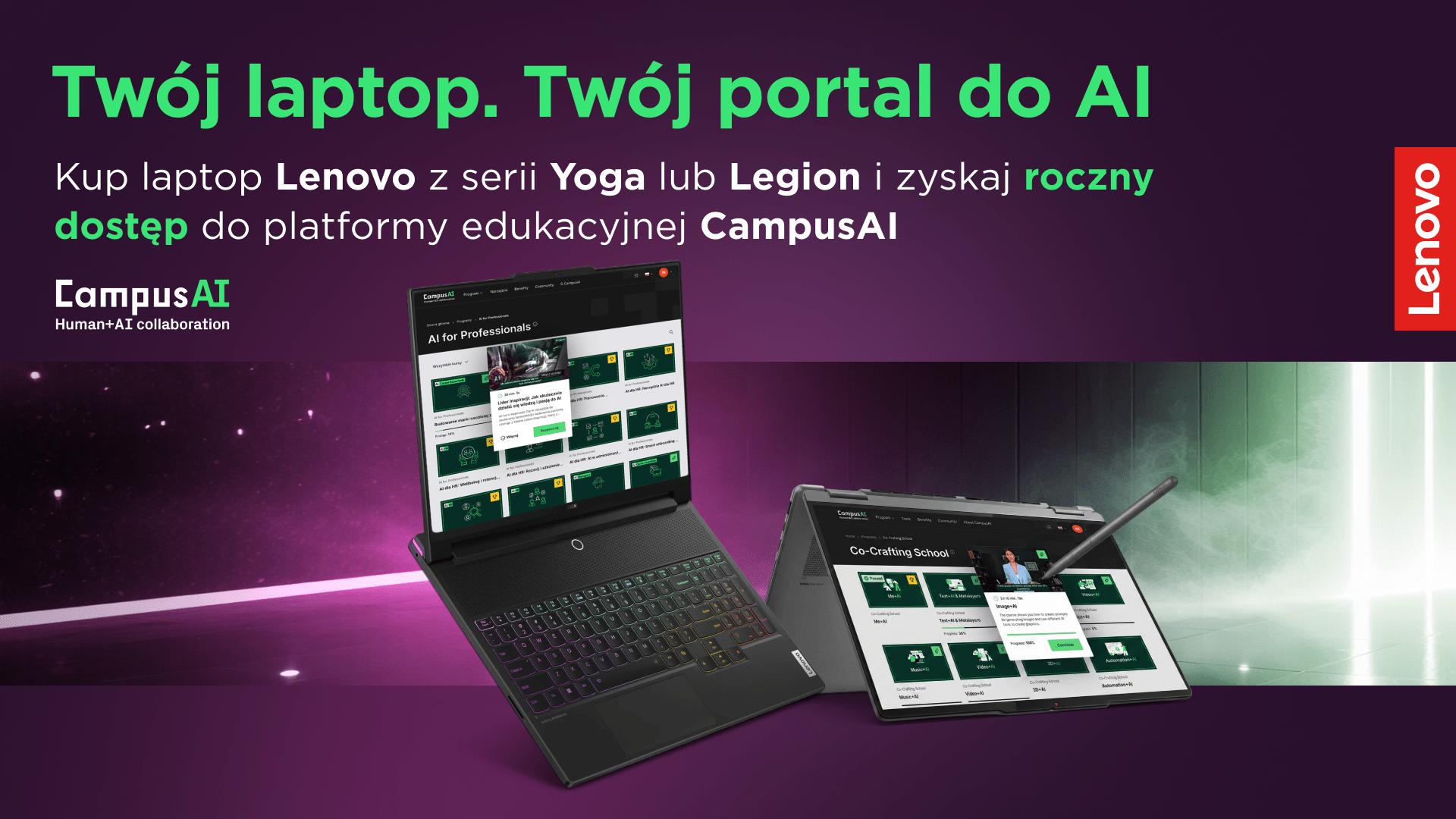 Lenovo x CampusAI - Roczny dostęp do platformy AI za zakup Lenovo