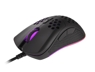 Gamingowa mysz z podświetleniem RGB i perforowaną obudową