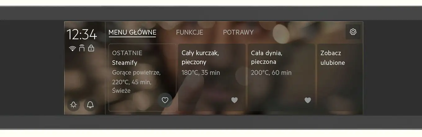 Zbliżenie wyświetlacza CookSmartTouch+