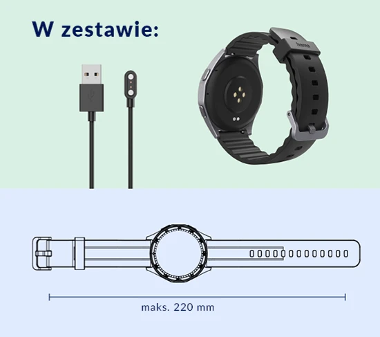 Smartwatch Hama – widok paska i koperty