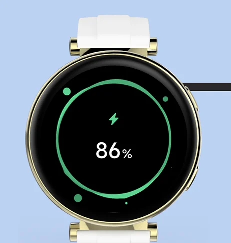 Smartwatch Hama z okrągłą tarczą i wskaźnikiem baterii