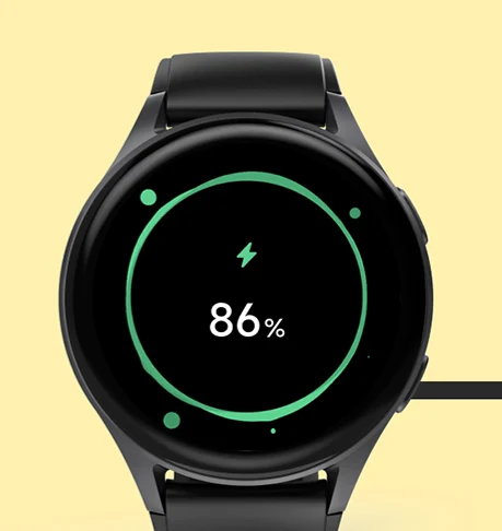 Smartwatch Hama z widocznym poziomem baterii 86 procent