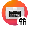 Zestaw Jet Tool Kit na gradientowym, fioletowo-pomara&nacute;czowym tle, obok ikona prezentu, a poni&zdot;ej napis Zestaw Akcesori&oacute;w