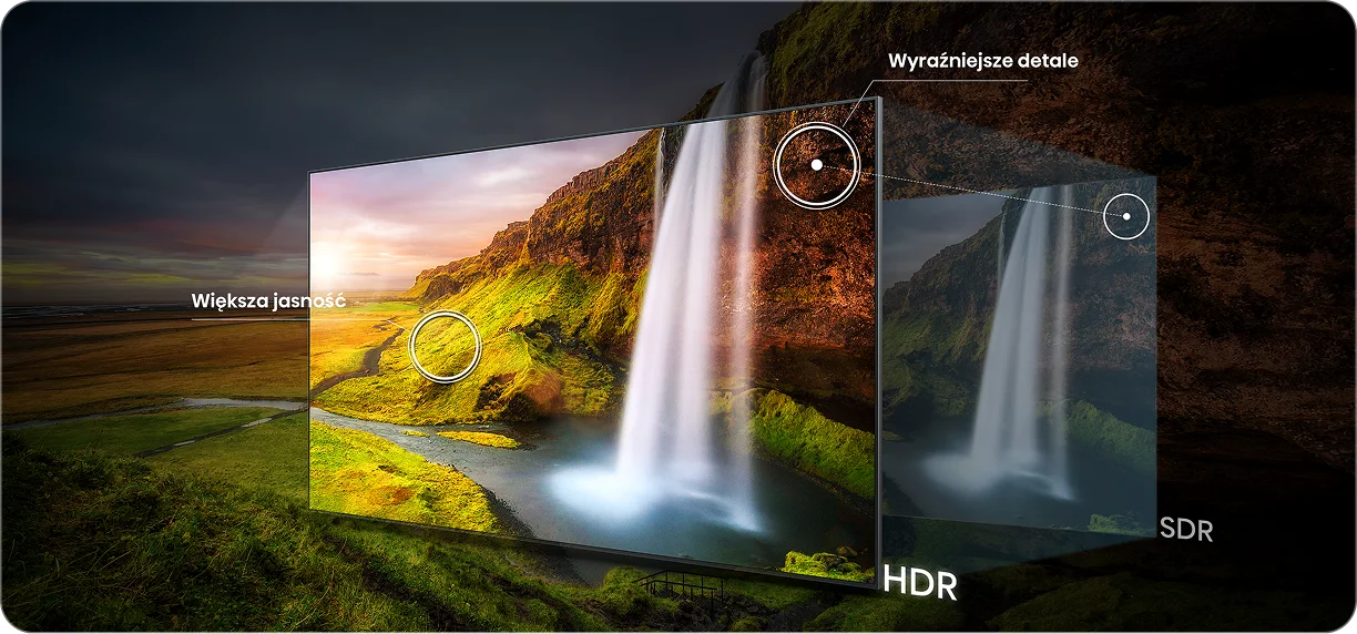 Porównanie detali oraz jasność HDR i SDR.