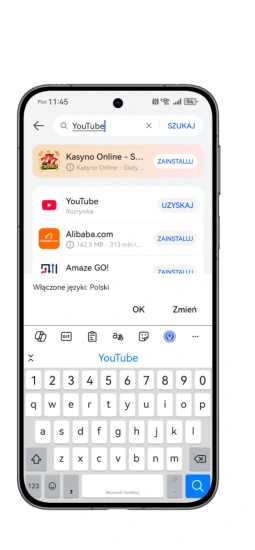 Wyszukiwanie aplikacji w AppGallery