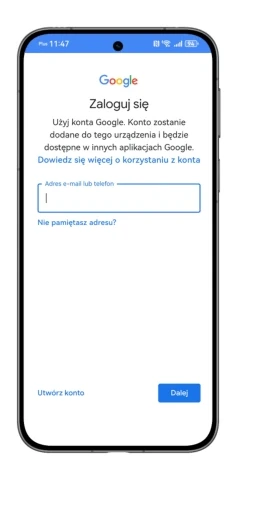 Logowanie do Google Play