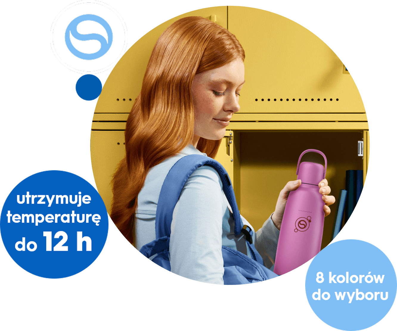 Utrzymuje temperaturę do 12 h. 8 kolorów do wyboru.