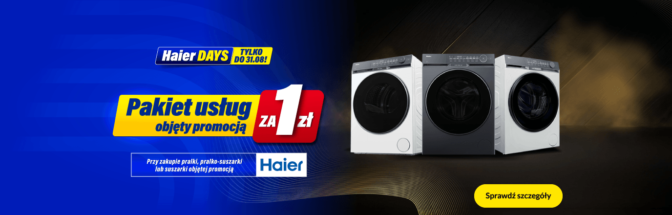 Pralka 50% taniej przy zakupie suszarki Haier