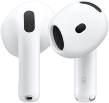 Słuchawki AirPods 5, widok z przodu i z tyłu prezentujący konstrukcję