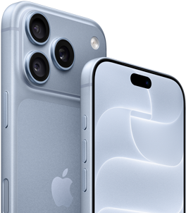iPhone 18 Pro, kolor błękit lodowca, przód i tył obudowy z warstwą Ceramic Shield, system trzech aparatów