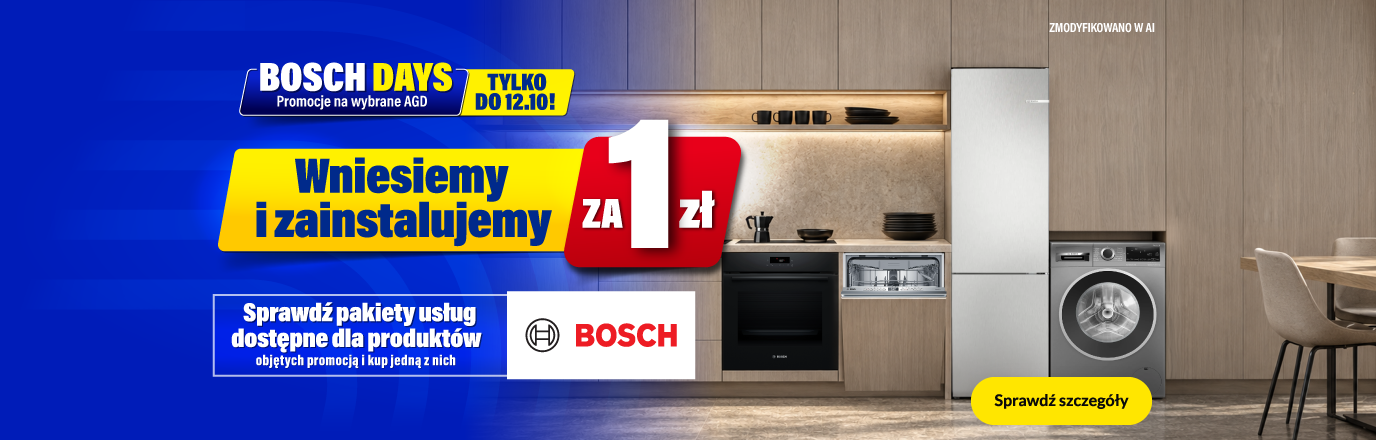Wniesiemy i zainstalujemy za 1 zł - promocja na wybrane produkty
